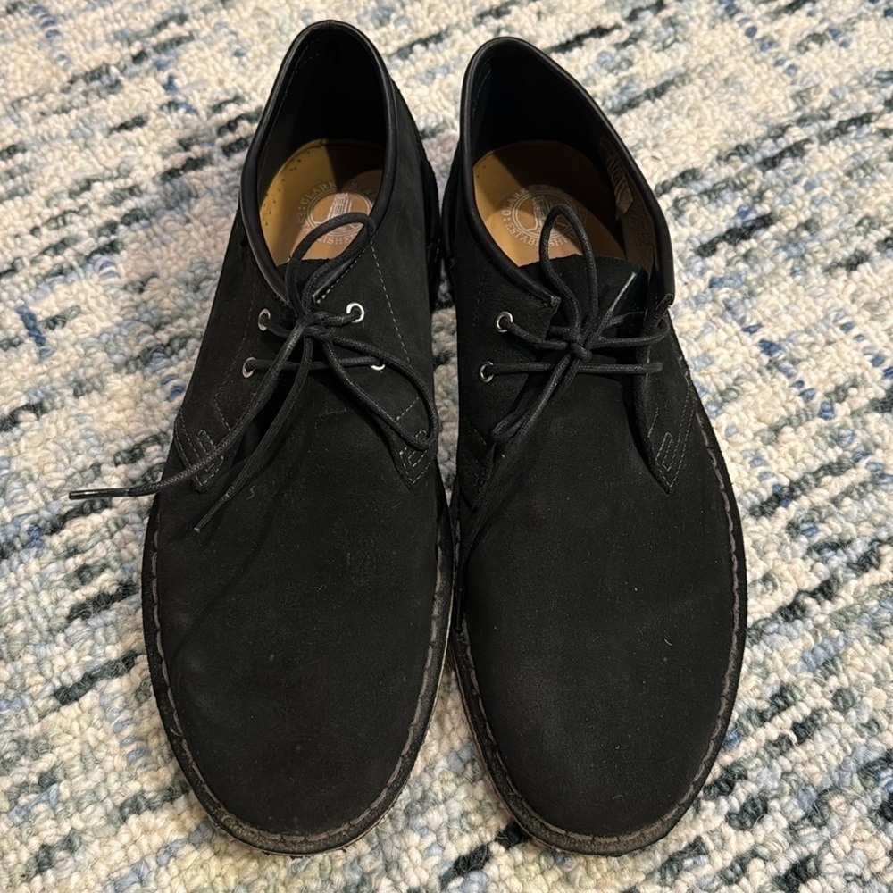 Clarks Originals Black Suede Loafers, 12 M
